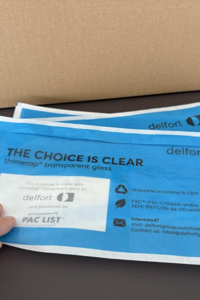Shipping Envelopes with delfort transparent paper