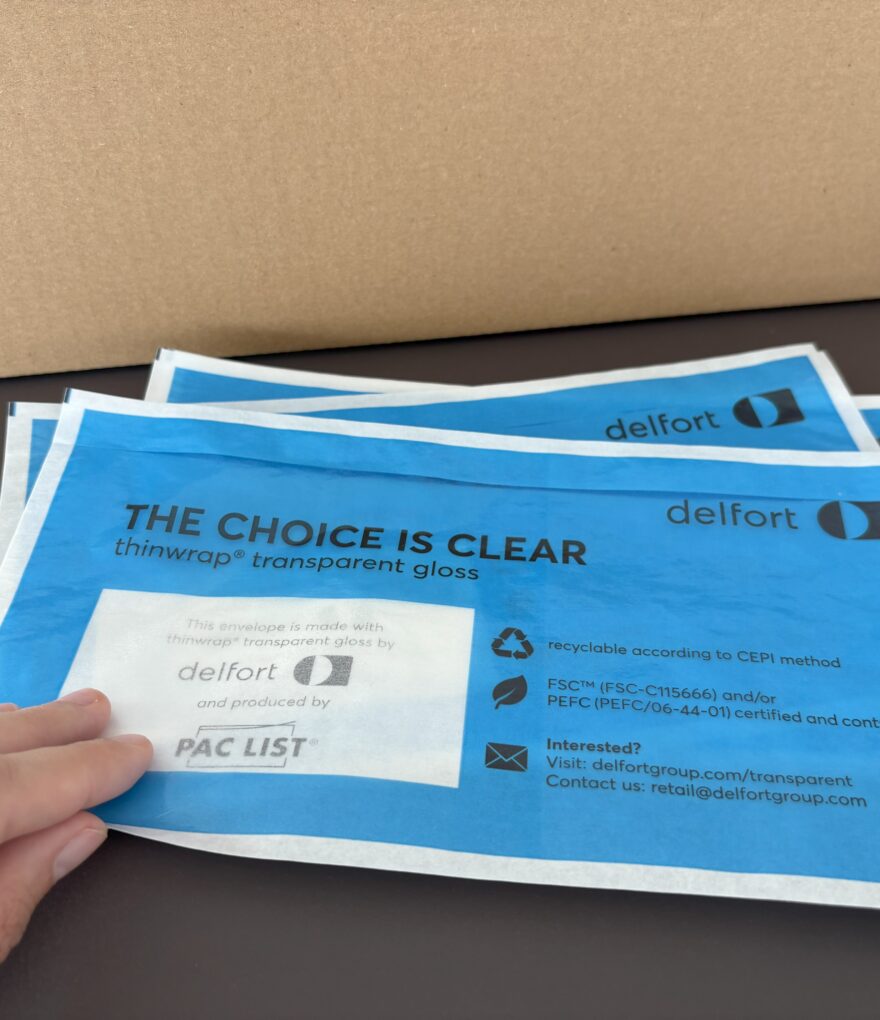 Shipping Envelopes with delfort transparent paper